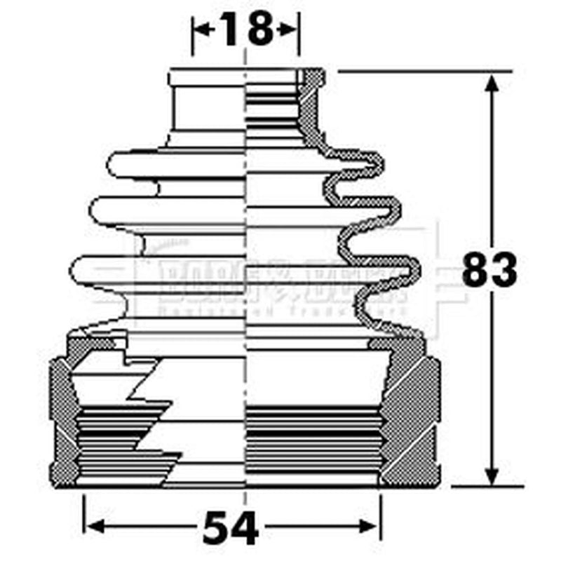 Borg & Beck Drive Shaft Bellow Kit Rear Left BCB6306