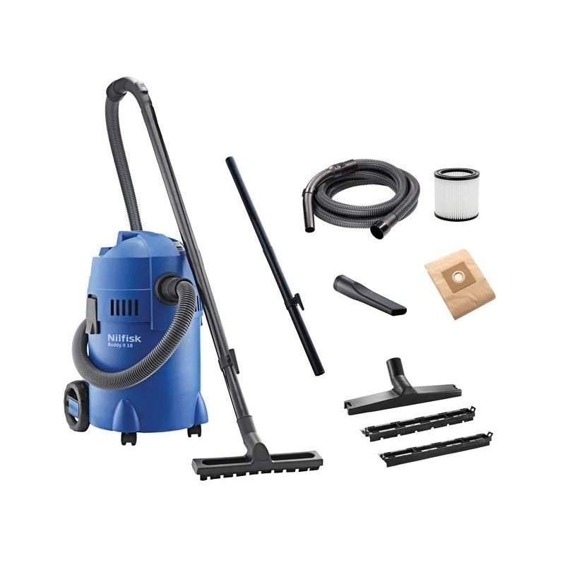 Nilfisk Buddy II Wet & Dry Vacuum & Blow Function 18 litre 1200W 240V - 18451125
