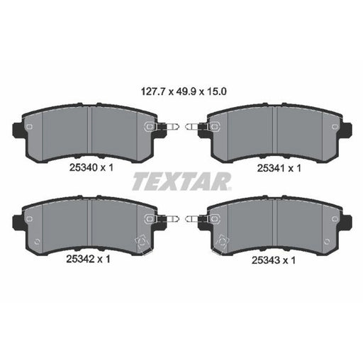 Textar Rear Brake Pad Set 2534001