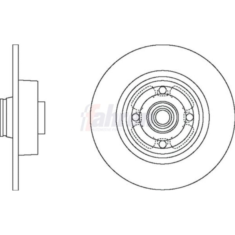 Fahren 2 x Solid Rear Brake Discs FBD6470
