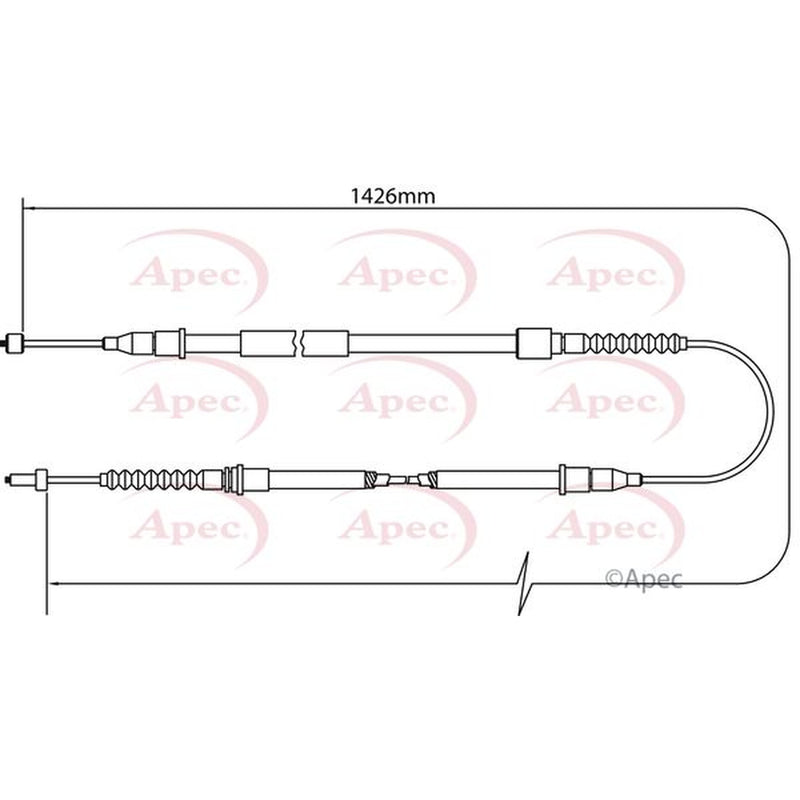 Apec Handbrake Cable Left Rear CAB1468