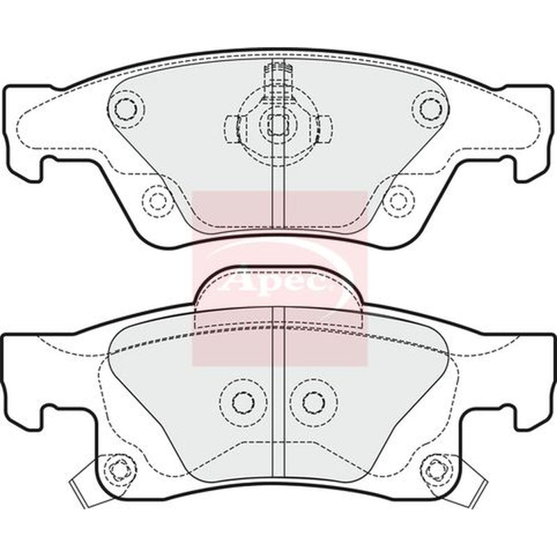 Apec Rear Brake Pad Set PAD1800