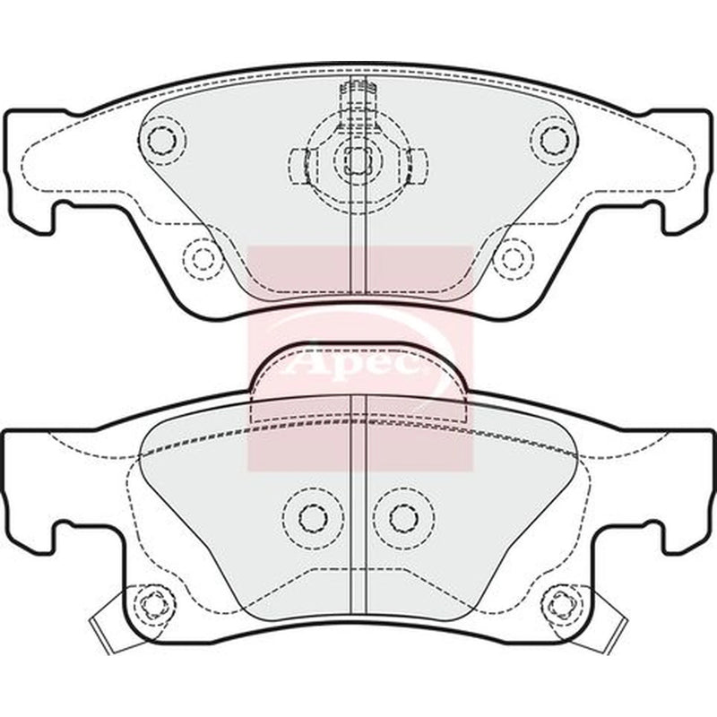 Apec Rear Brake Pad Set PAD1800