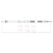 Apec Handbrake Cable Right Rear CAB1279