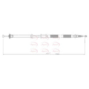 Apec Handbrake Cable Right Rear CAB1279