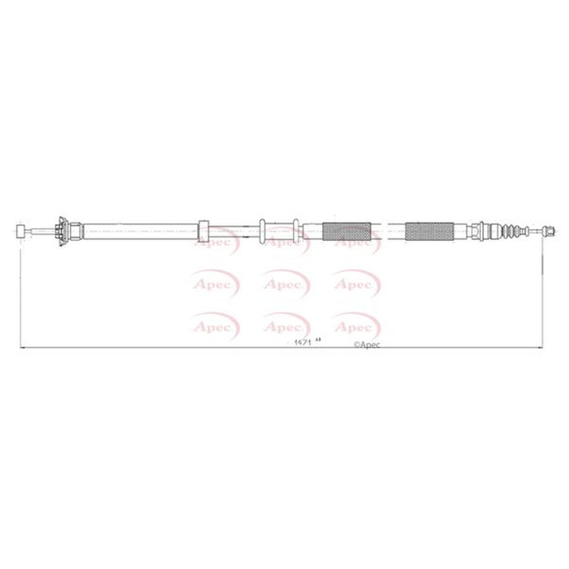 Apec Handbrake Cable Right Rear CAB1279