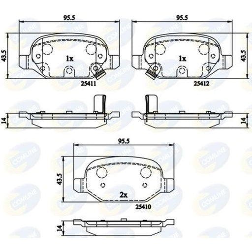 Comline 4 x Rear Brake Pad Set CBP31559
