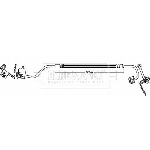 Borg & Beck Brake Hydraulic Hose Line Rear Left BBH8629