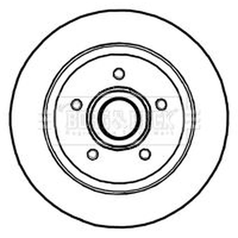 Borg & Beck 2 x Solid Rear Brake Discs BBD5840S