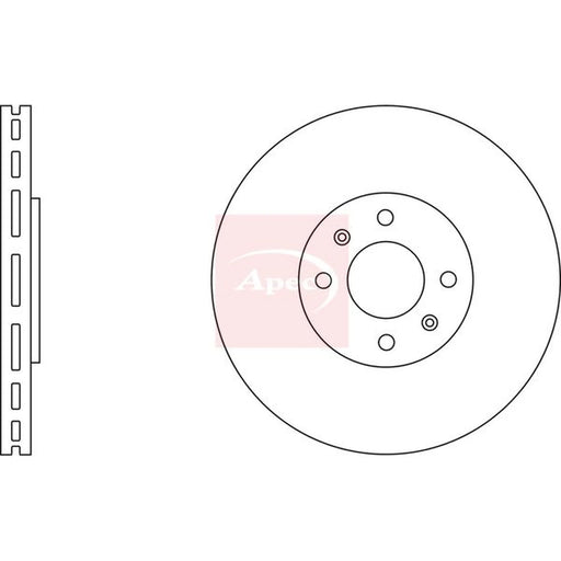 Apec 2 x Vented Front Brake Discs DSK2301
