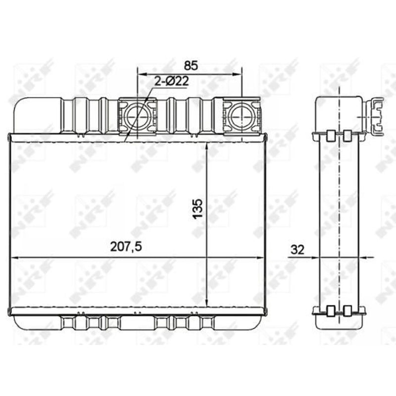NRF Heater Matrix Core Heat Exchanger 54277
