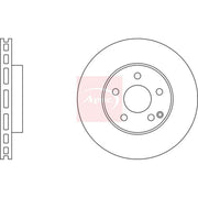 Apec 2 x Vented Front Brake Discs DSK2195