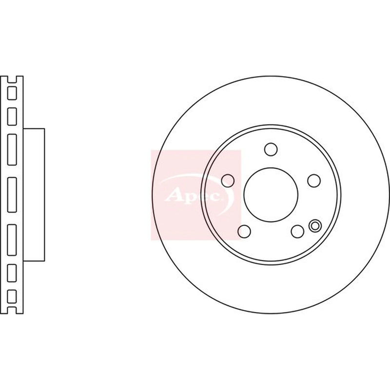 Apec 2 x Vented Front Brake Discs DSK2195