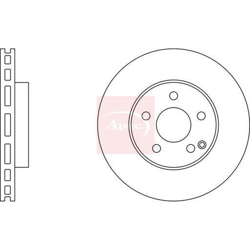 Apec 2 x Vented Front Brake Discs DSK2195