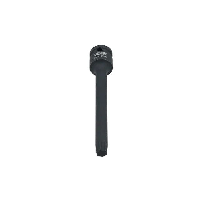 Laser Tools Extra Long Impact Star Bit Socket 1/2"D T55 - PL