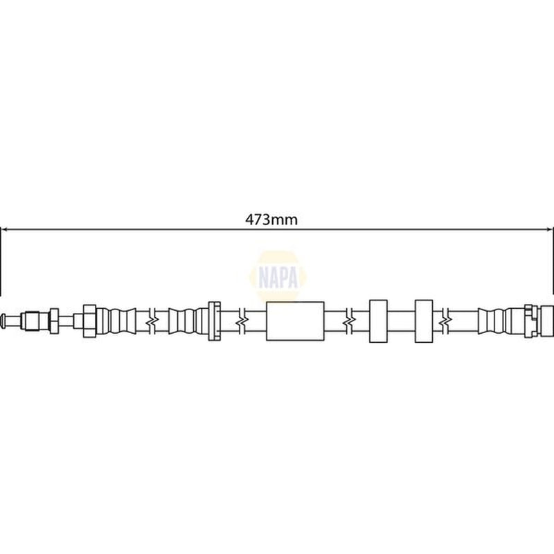 NAPA Brake Hydraulic Hose Line Front NBH1219
