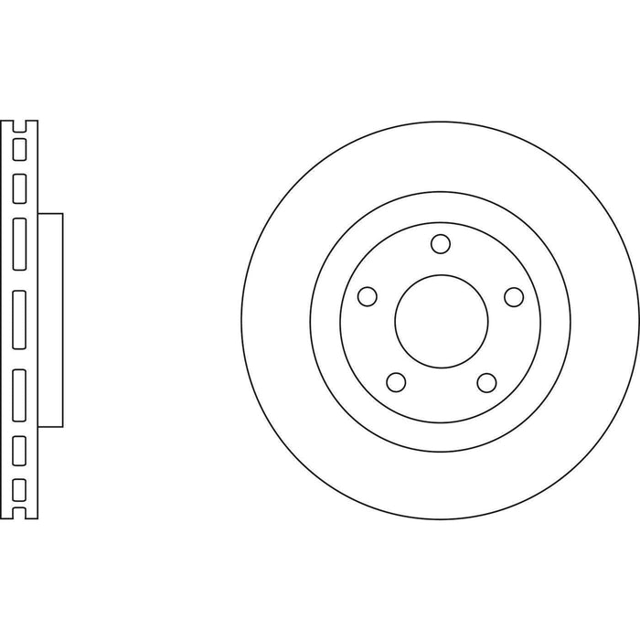 Apec Brake Disc Front Fits Chrysler Sebring Citroen C4 Dodge Avenger Caliber Jee Apec  - Town Parts