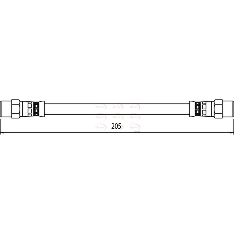 Apec Brake Hydraulic Hose Line Rear HOS4107