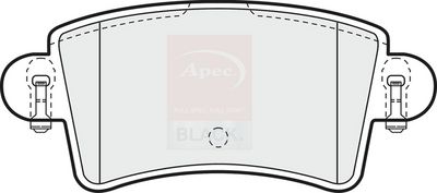 Apec Black Rear Brake Pad Set PAD1197B