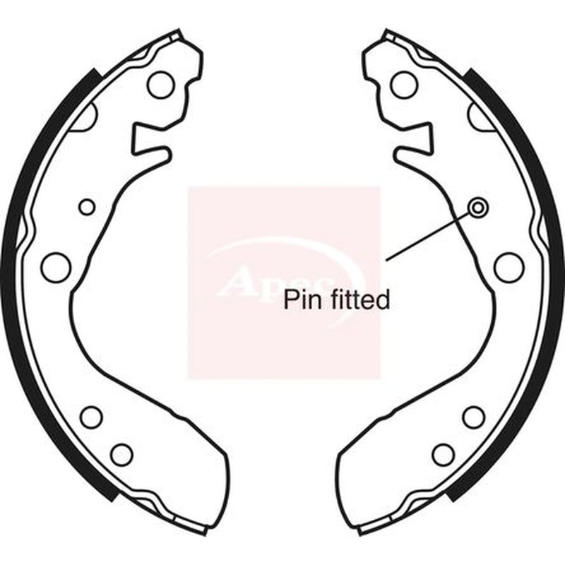 Apec Brake Shoe Set Axle Kit SHU692
