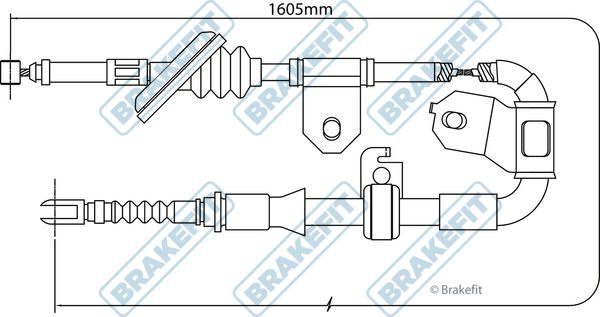 Apec Handbrake Cable Left Rear fits Toyota MR2 III 1999-2007 1.8