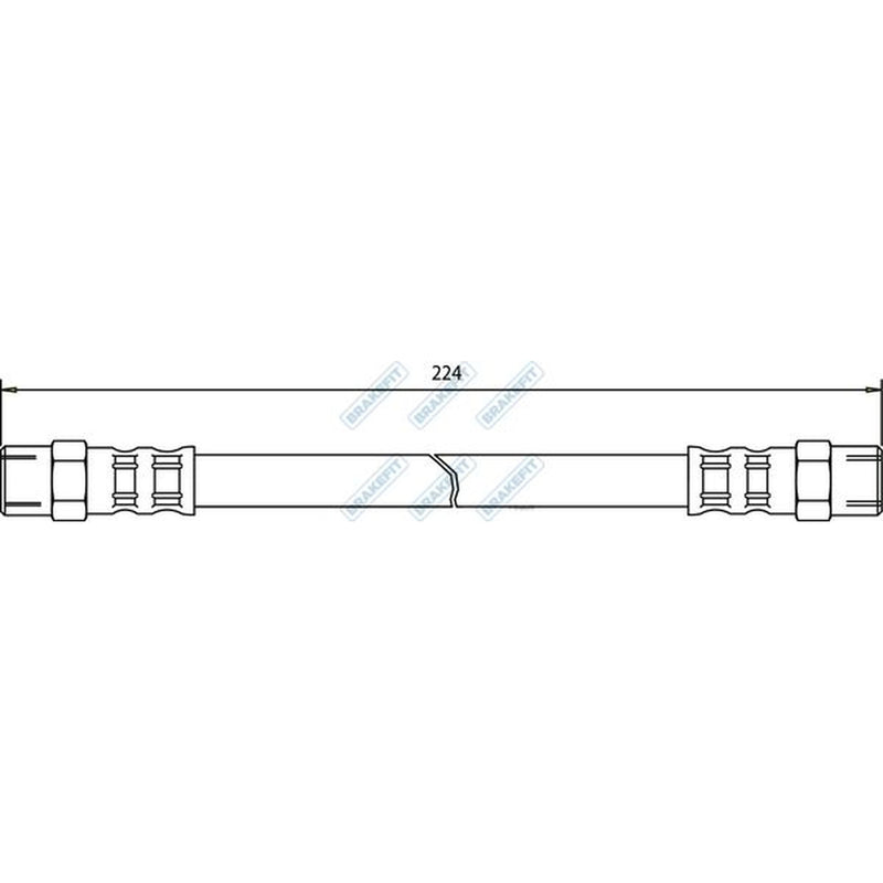 Apec Brake Hydraulic Hose Line Rear BHO4021
