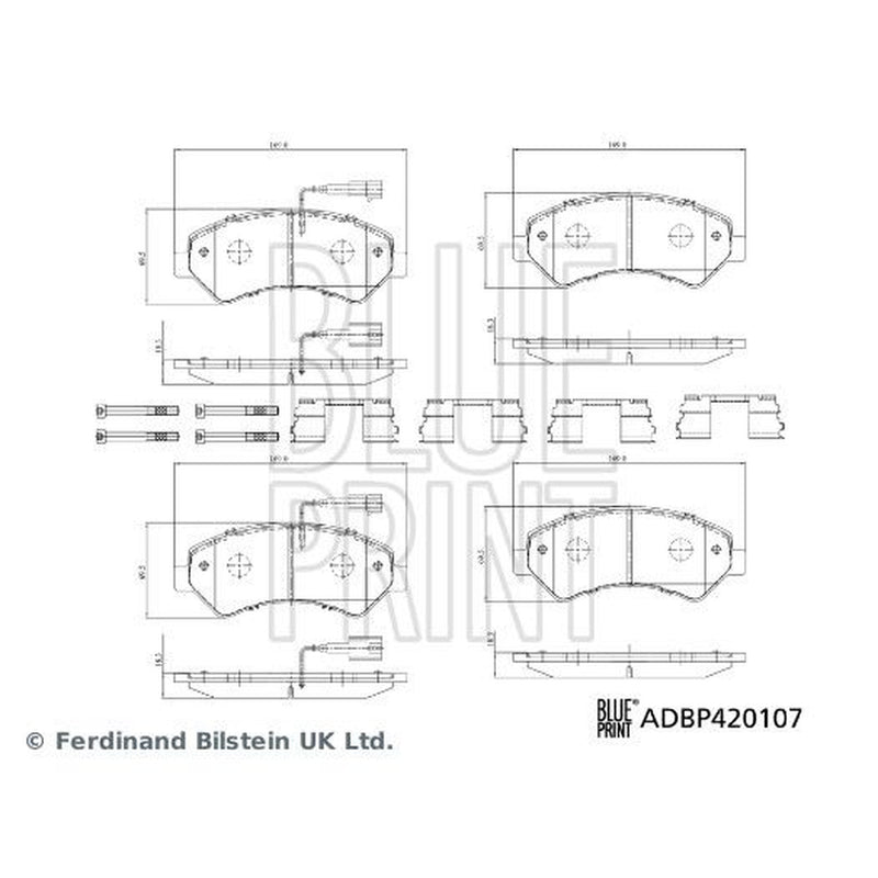 Blue Print Front Brake Pad Set ADBP420107