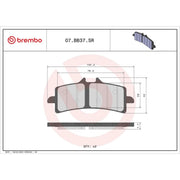 Brembo 2 x Front Brake Pad Set 07BB37SR