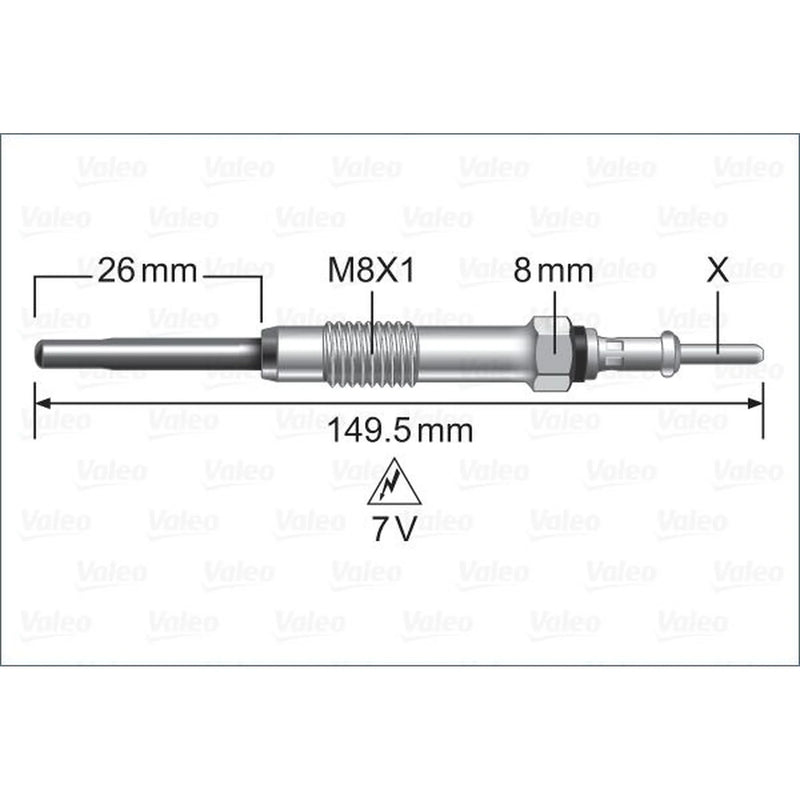 Valeo Diesel Engine Glow Plug 345253