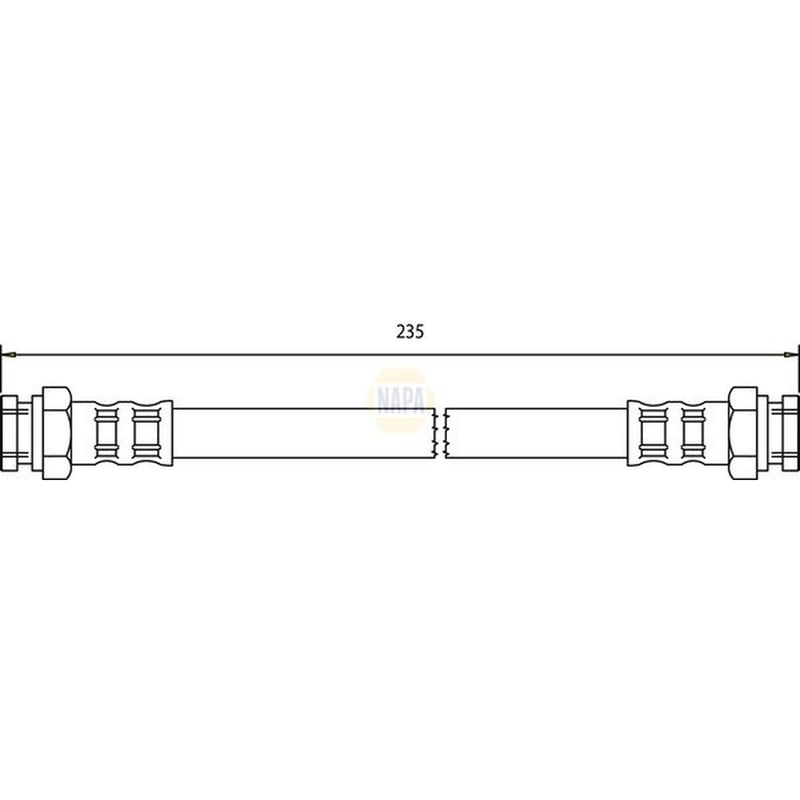 NAPA Brake Hydraulic Hose Line Rear NBH1284