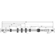 Borg & Beck Brake Hydraulic Hose Line Front Left BBH7572
