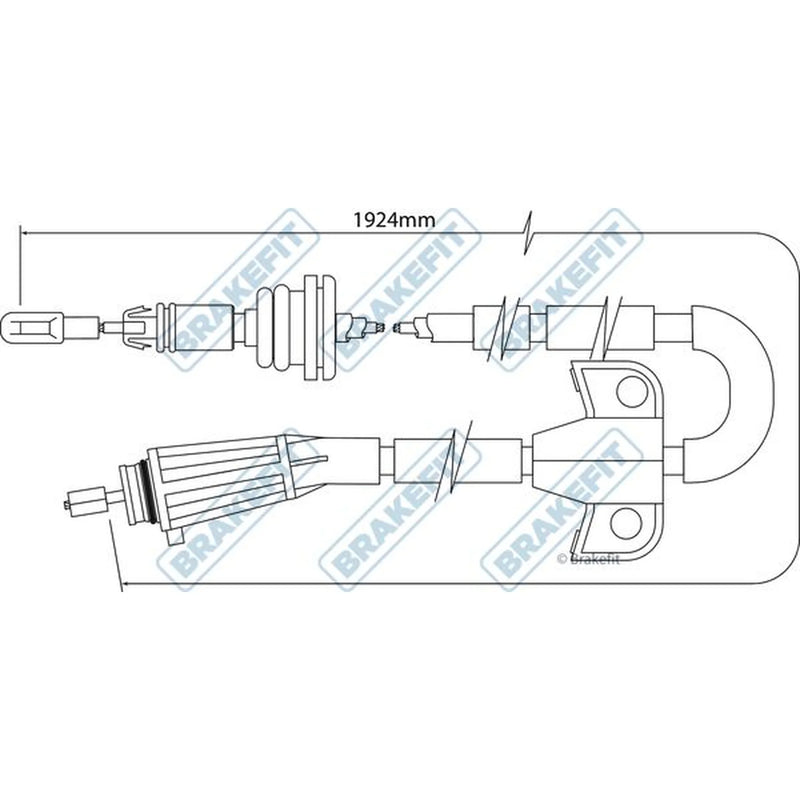 Apec Handbrake Cable Left Rear BBC3507