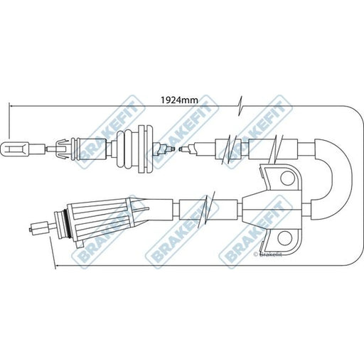 Apec Handbrake Cable Left Rear BBC3507