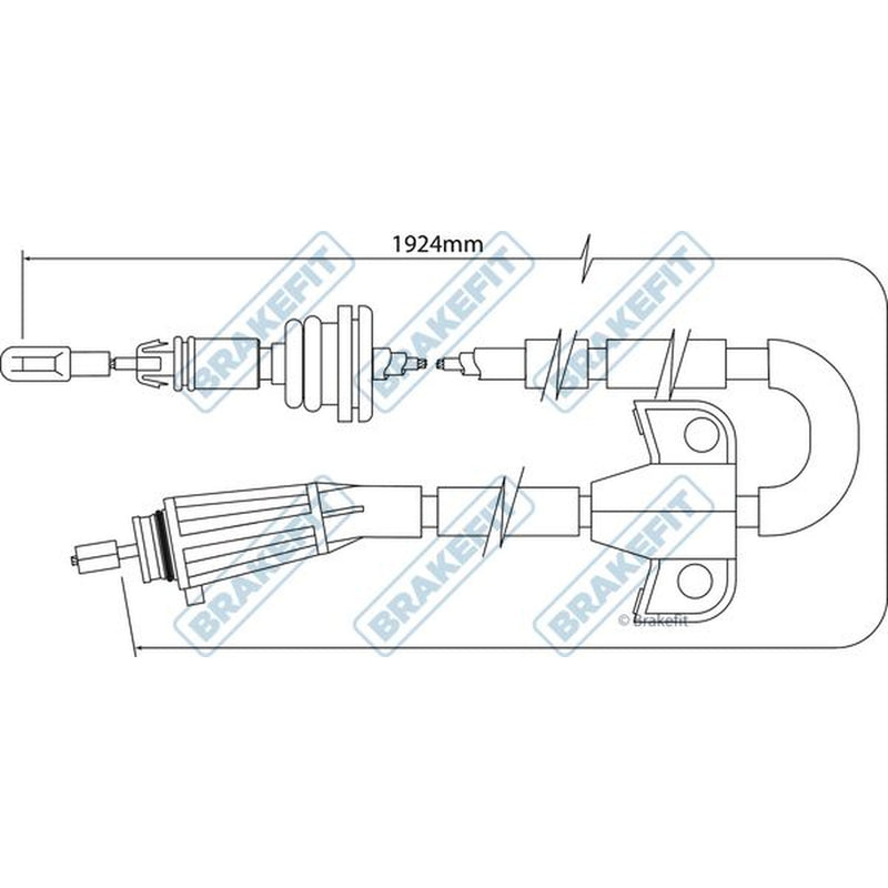 Apec Handbrake Cable Left Rear BBC3507