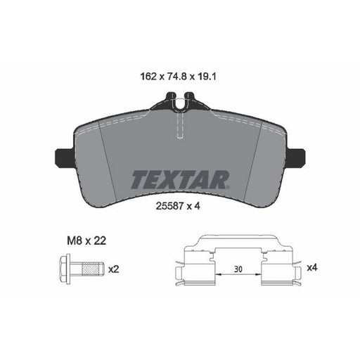 Textar Rear Brake Pad Set 2558701