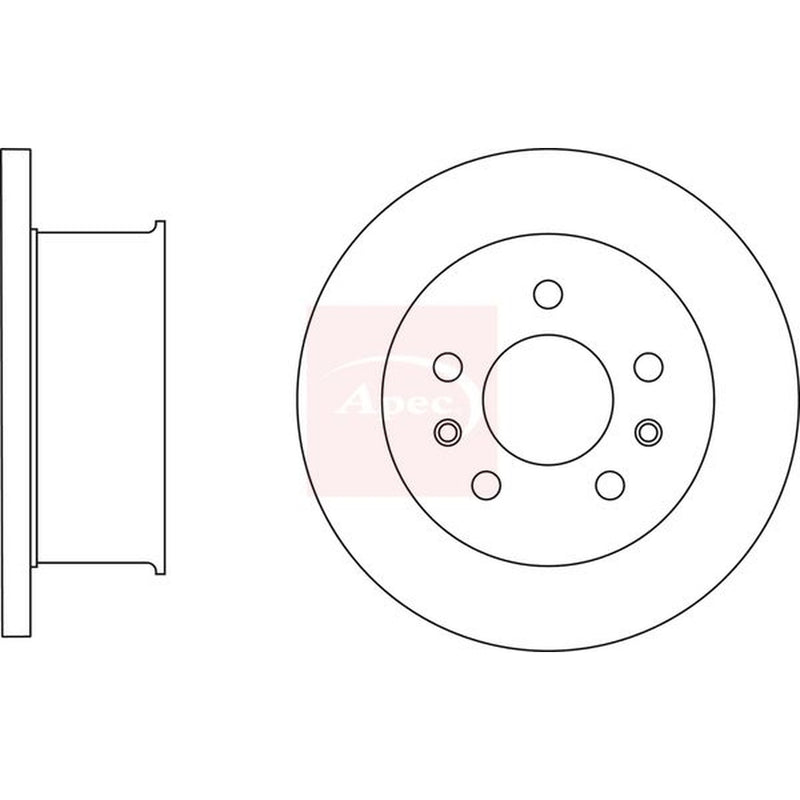 Apec 2 x Solid Front Brake Discs DSK3036
