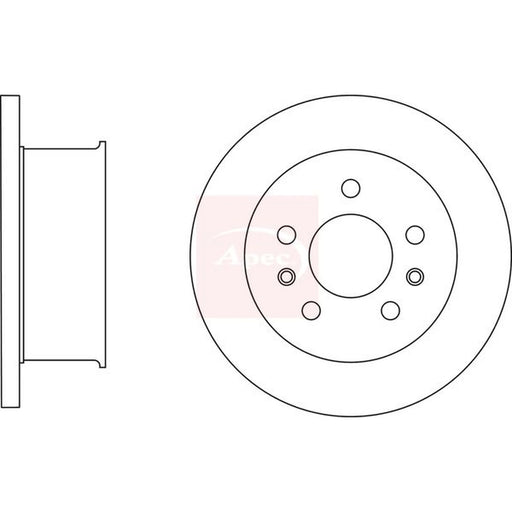 Apec 2 x Solid Front Brake Discs DSK3036