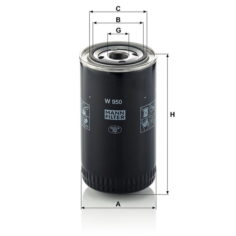 MANN-FILTER Engine Oil Filter W 950