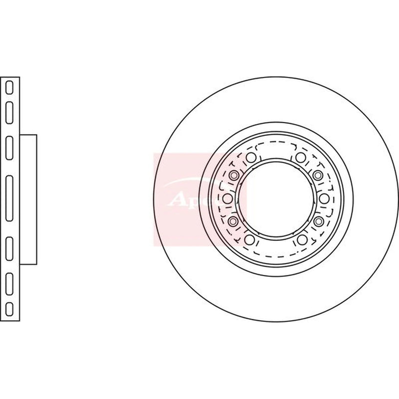 Apec 2 x Vented Front Brake Discs DSK2024