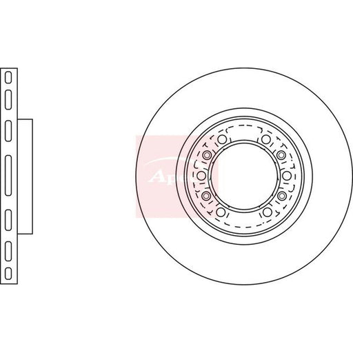 Apec 2 x Vented Front Brake Discs DSK2024
