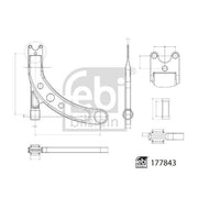 Febi Control/Trailing Arm Front Right 177843