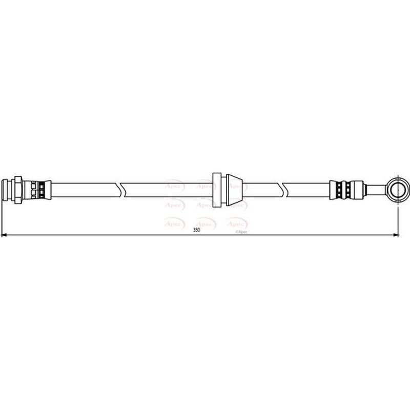 Apec Brake Hydraulic Hose Line Front HOS3822