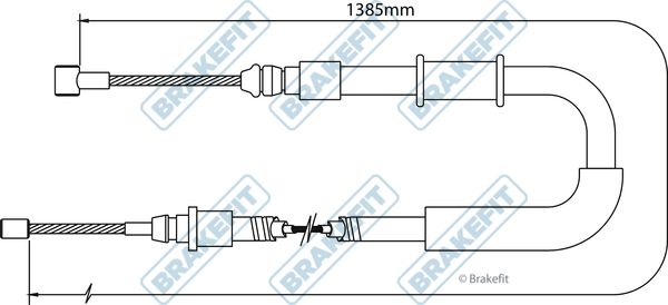 Apec Handbrake Cable Left Rear fits Fiat Ducato 2006-2015