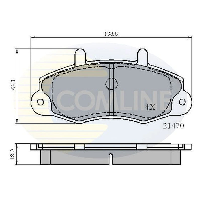 Comline 4 x Front Brake Pad Set CBP0132