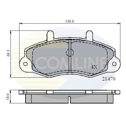 Comline 4 x Front Brake Pad Set CBP0132