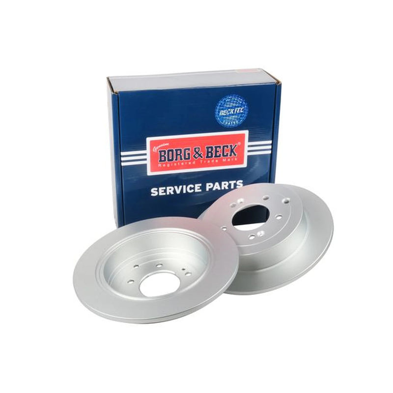 Borg & Beck 2 x Solid Rear Brake Discs BBD5565