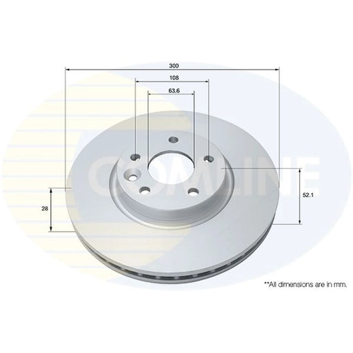 Comline 2 x Front Brake Discs ADC1249V