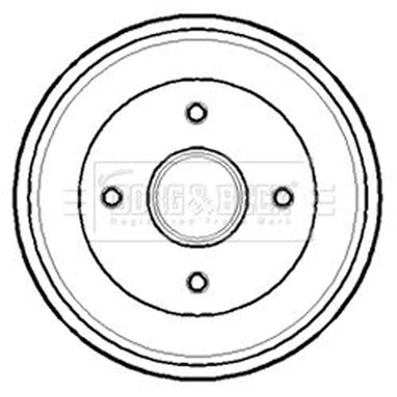 Borg & Beck Brake Drum Assembly Rear BBR7138
