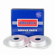 Borg & Beck 2 x Solid Front Brake Discs BBD4231