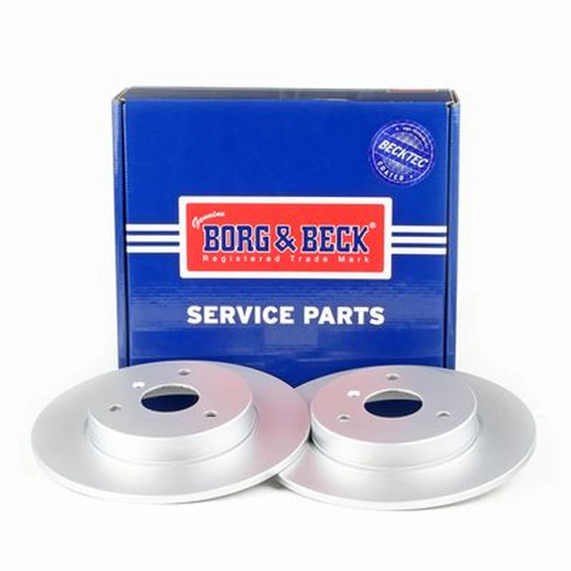 Borg & Beck 2 x Solid Front Brake Discs BBD4231